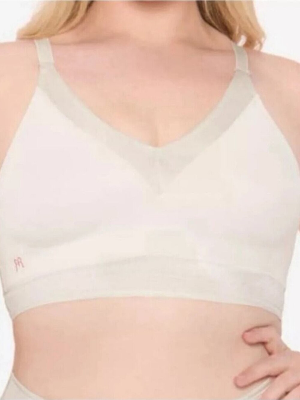 Ruby Ribbon Heritage Demiett Seamless Cream Wireless Comfort Bra Sz 36 WL372 9